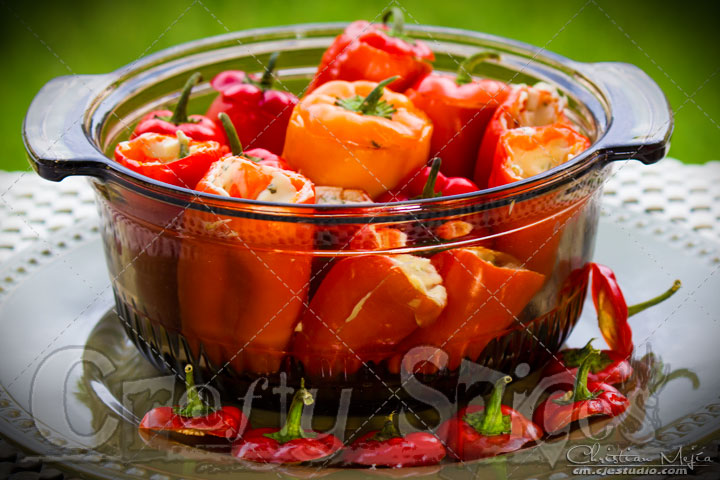 Stuffed Mini Sweet Peppers Stuffed Mini Sweet Peppers filled with cream cheese, spices and bacon.