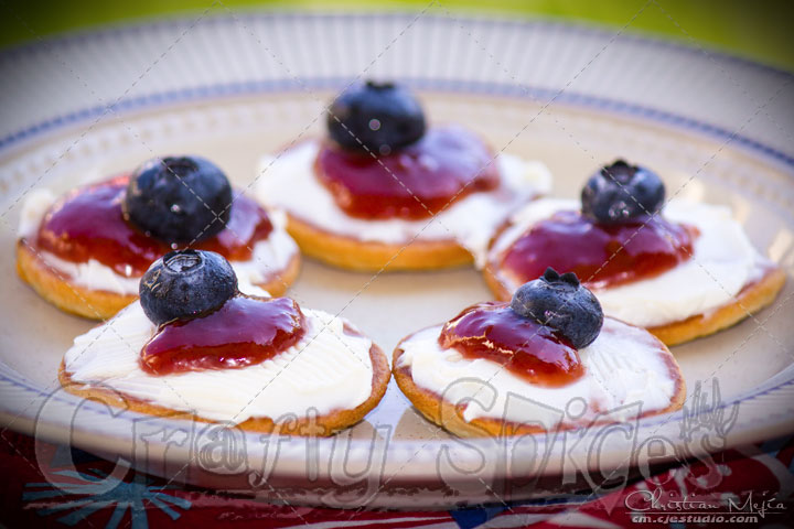 Patriotic Mini Pancakes Plate Patriotic Mini Pancakes Plate