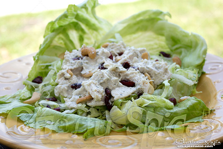 Cranberry Chicken Salad served