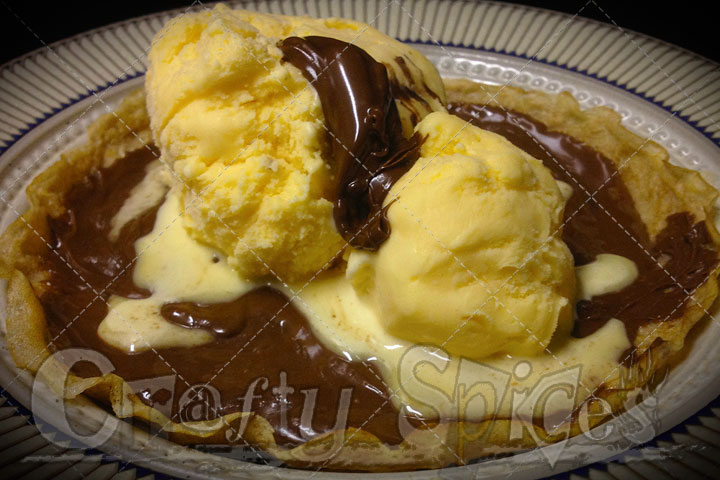 Crepe Ice cream and Nutella Crepe Ice cream and Nutella