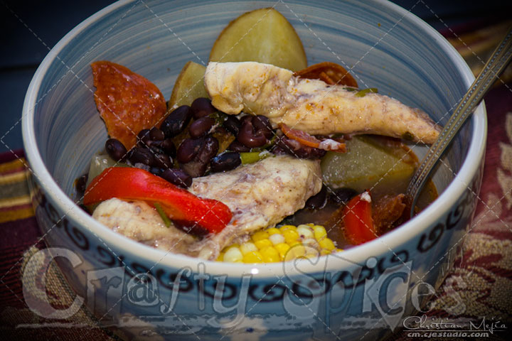Easy Crockpot Chicken, Veggies and beans recipe. Just set the slow cooker and it takes care of the rest