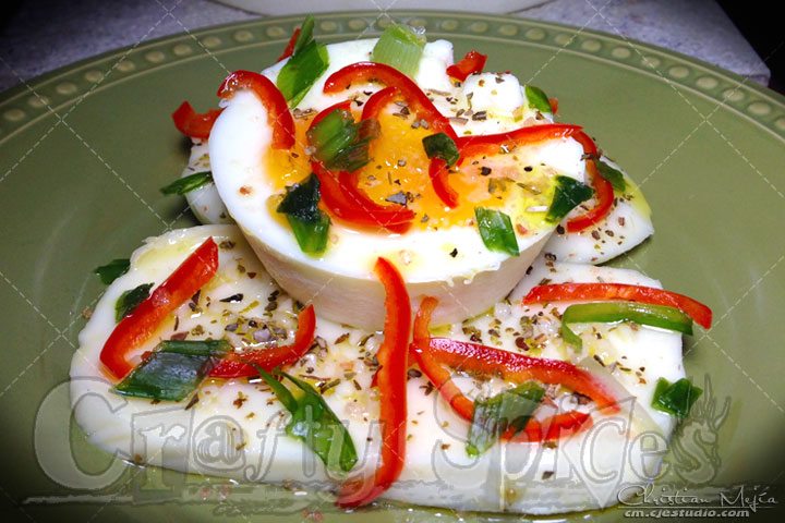 Caprese Salad with Eggs instead of tomato