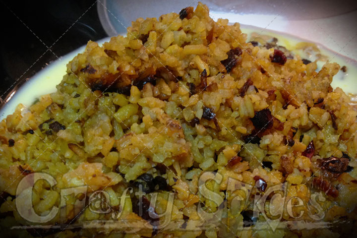 Fried Rice - Mixing rice with eggs Fried Rice - Mixing rice with eggs