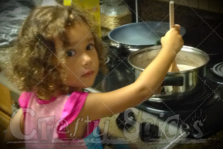 Our little helper in the kitchen Our little helper in the kitchen