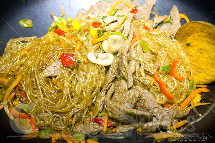 Rice Noodles Stir Fry 