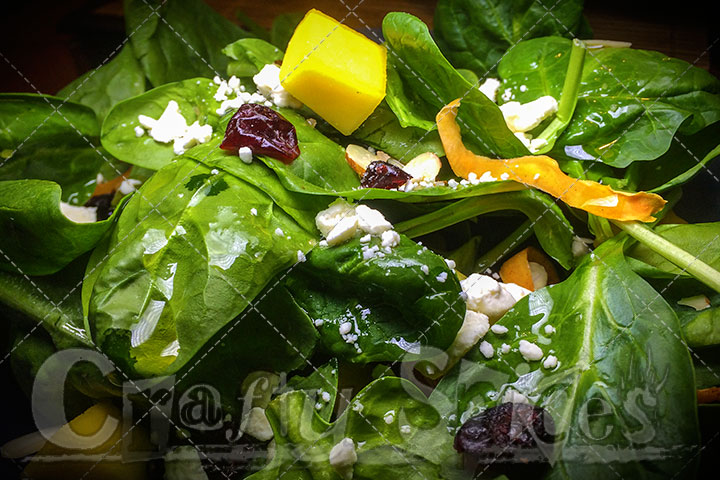 Spinach Mango Sweet Potato Salad 