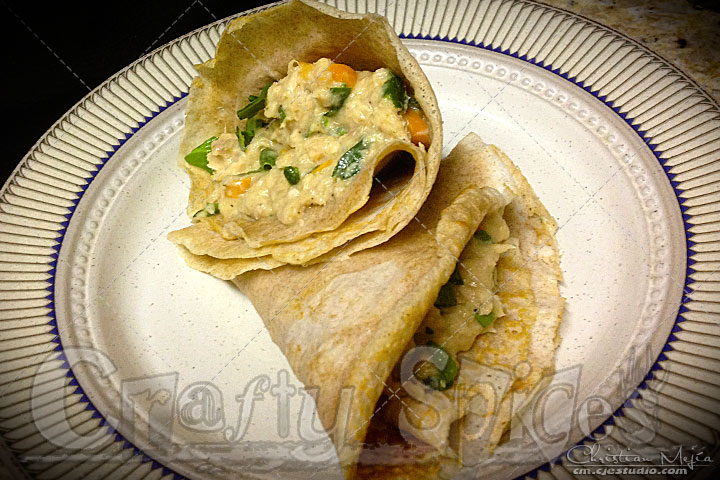 Spinach Tuna Crepe 