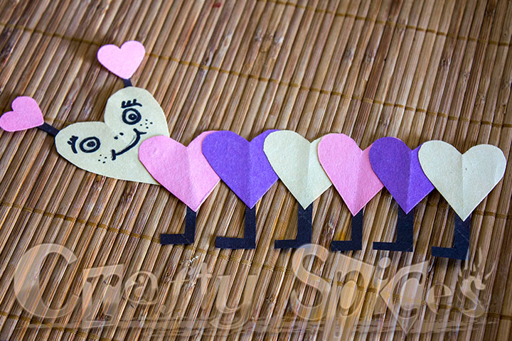 Valentines Caterpillar Fun Kids Craft - Learning Time