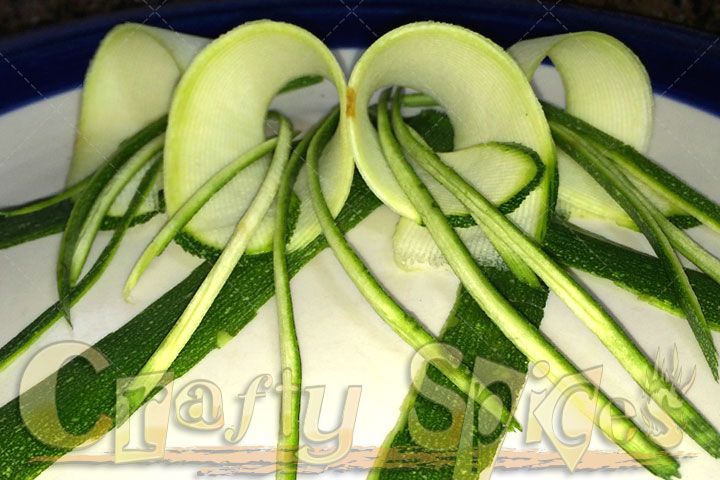 Zucchini made with the Dual Julienne and Vegetable Peeler