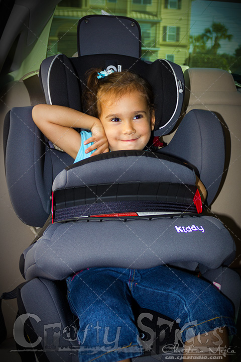 Our four year old travelling on the Kiddy World Plus Car Seat