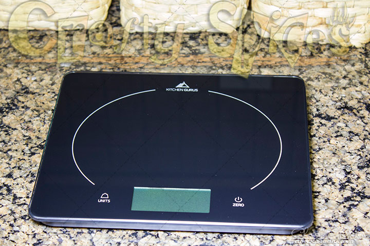  Kitchen Gurus Glass Top Digital Food Scale - Ultra Slim Design and Easy to Clean Surface