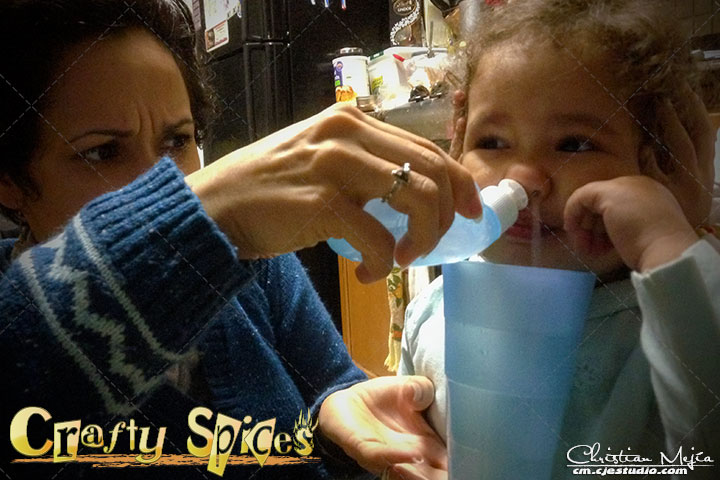 Kaylee getting her nose washed. Kaylee getting her nose washed.