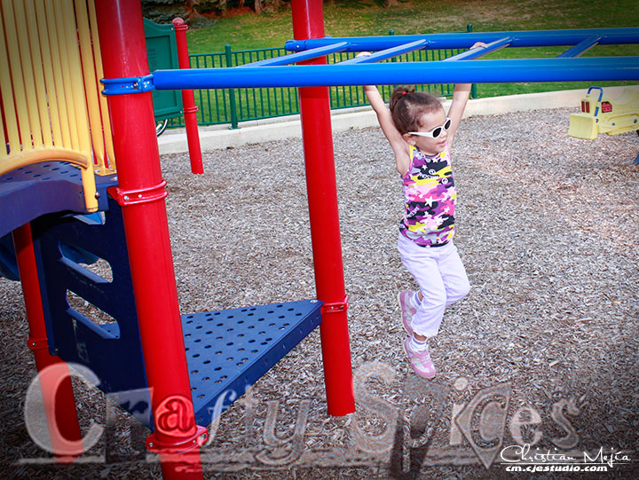Kira at the Park in the Monkey bars Kira at the Park in the Monkey bars