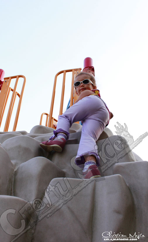 "Kira at the Park - Climbing Up"