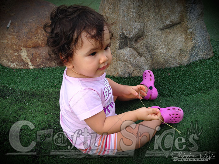 Kaylee infront or a rock Kaylee infront or a rock