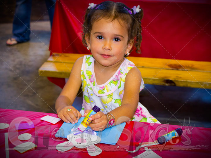Kira doing Easter Craft!