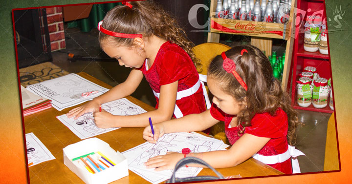 Coloring at Santa's Shop