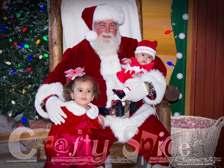 Kira and Kaylee with Santa