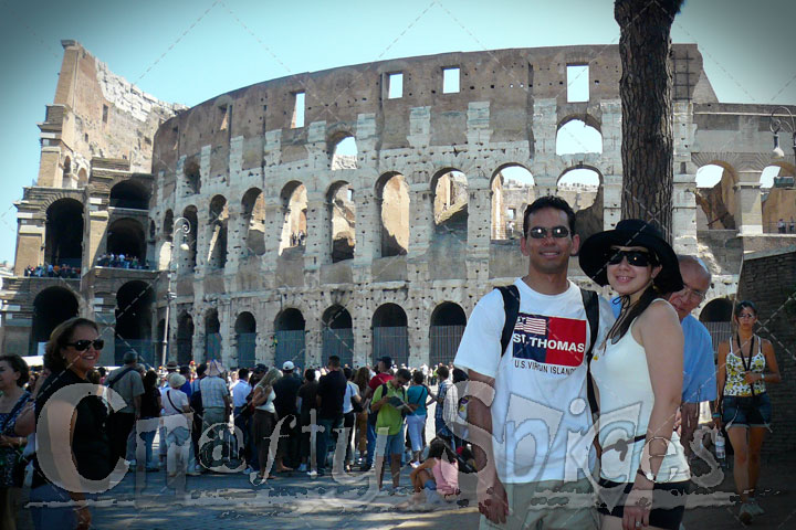 Me and my sweetheart in front of the Coliseum.