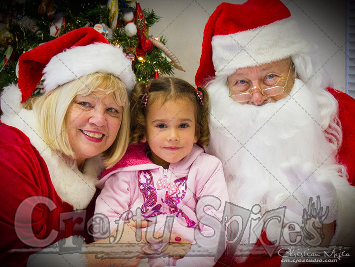 Kira with Santa and Mrs. Claus Kira with Santa and Mrs. Claus