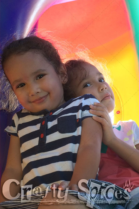 Our two little girls having fun at the Playground Our two little girls having fun at the Playground