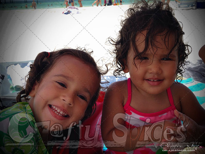 Kira and Kaylee having Fun at the beach