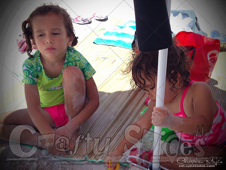 Kira and Kaylee having Fun at the beach - Just thinking!!