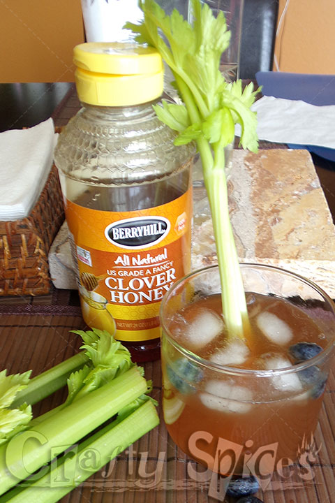 Blueberry Celery Cilantro Cocktail Refreshing Beverage