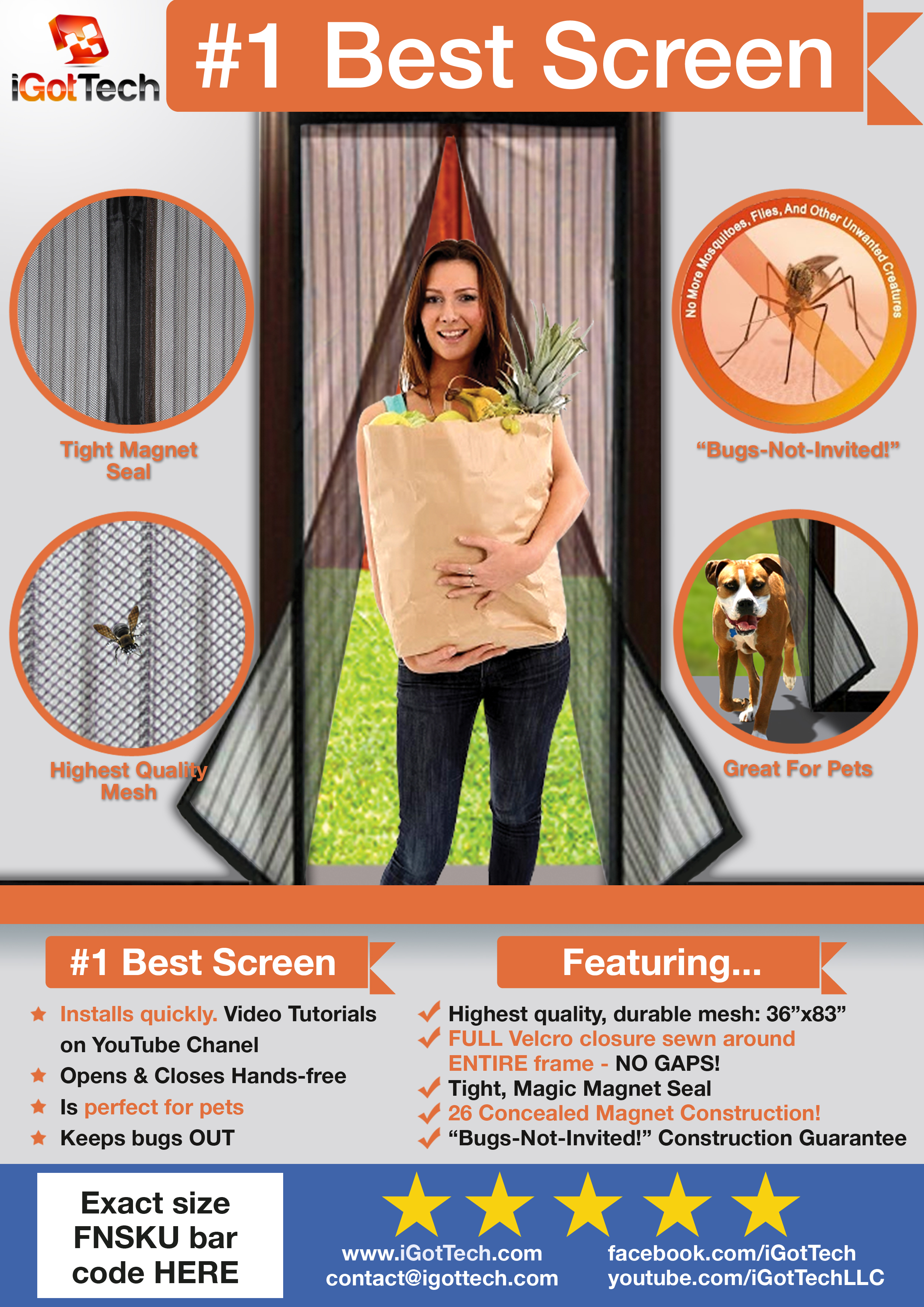 Magnetic Screen Door - iGotTech #magneticscreendoor