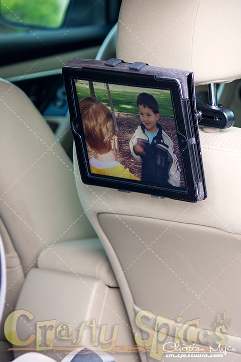 Infernal Innovations Car Tablet Headrest Mount in action