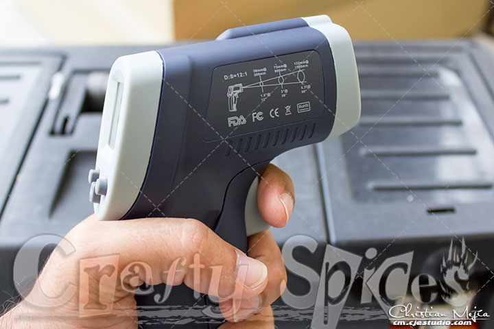 MeasuPro IRT20 Temperature Gun Non-Contact Infrared Thermometer with Laser Targeting in my hands