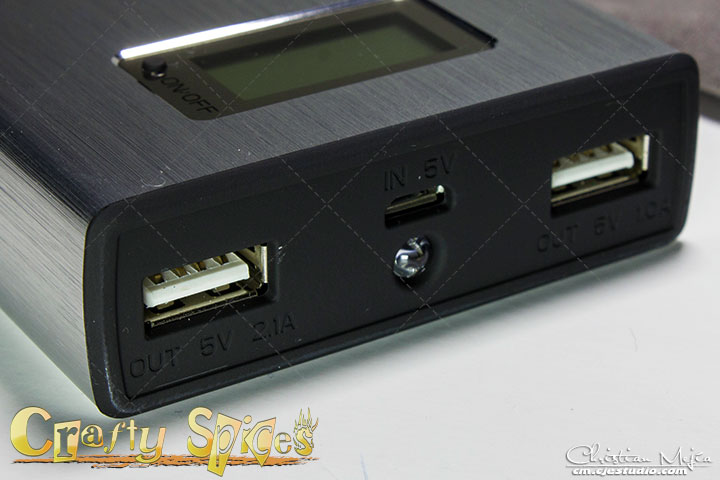 Intocircuit® 11200mAh Power Castle close up of usb ports